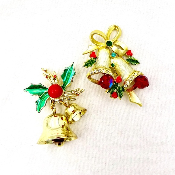 Unbranded Jewelry - RINGING BELLS OF CHRISTMAS Pins Vintage